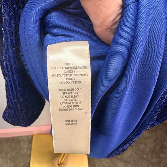 ELIZA J Women's blue Sequin Cocktail Dress size 10 - Picture 6 of 6